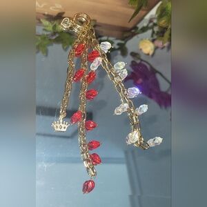 NEW Queen Of Hearts Purse Charm Chain/ Keychain